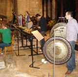 image of the RNCM Wind Ensemble making a recording